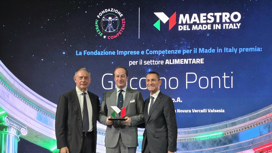 Giacomo Ponti, insignito del riconoscimento 